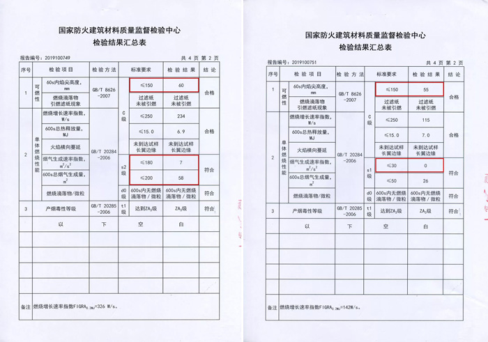 鵬鴻阻燃板檢測報(bào)告